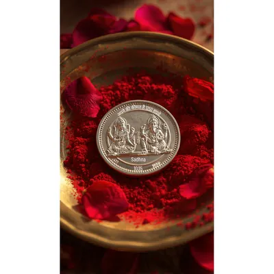 Silver Coin & Kumkum