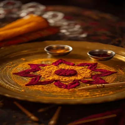 Floral Tika Tray