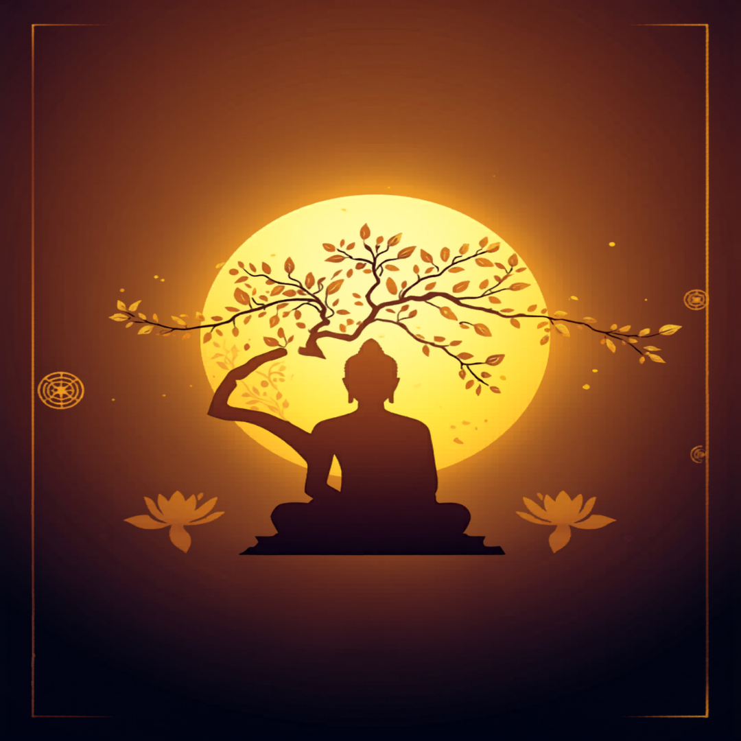 Buddha Purnima Canva photo template