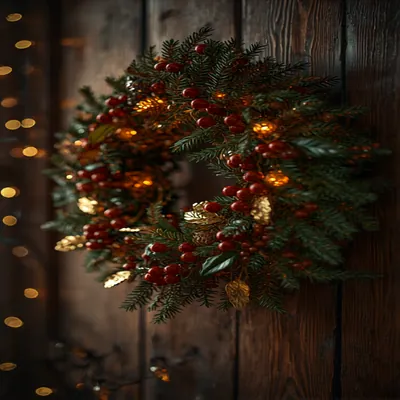 Gold-Red Wreath