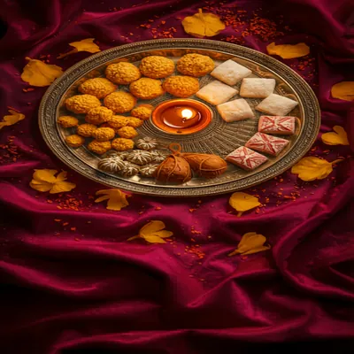 Brass Thali & Sweets