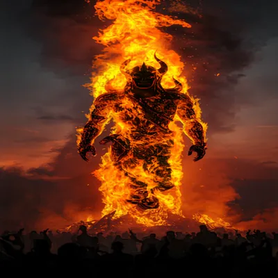 Ravana Effigy Burning