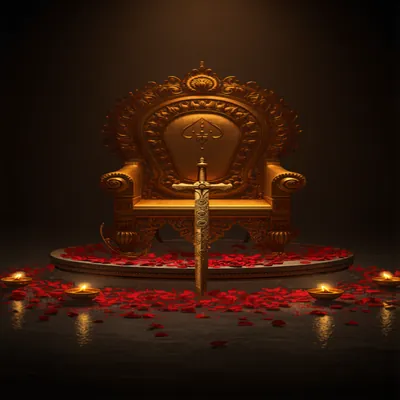 Throne with Weapons