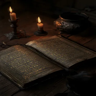 Spell Book & Cauldron