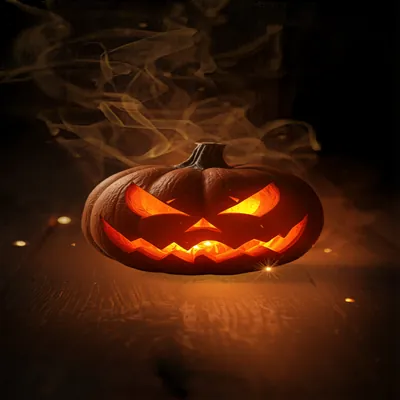 Glowing Pumpkin Face