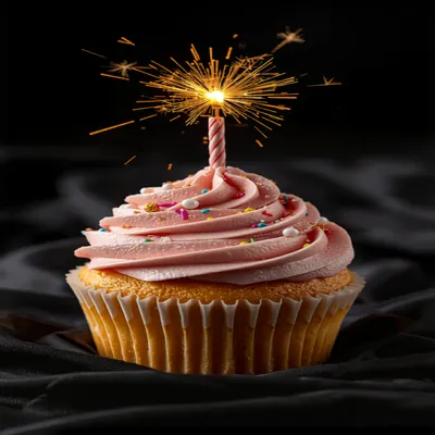 Sparkler Cupcake