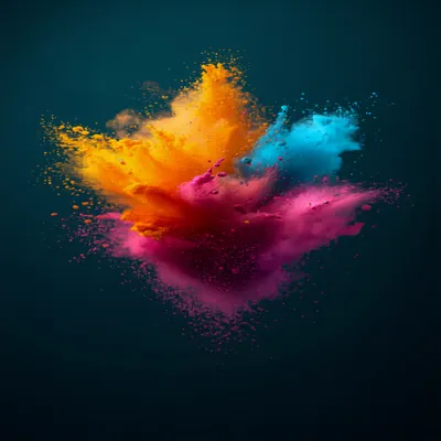 Holi photo greeting card template