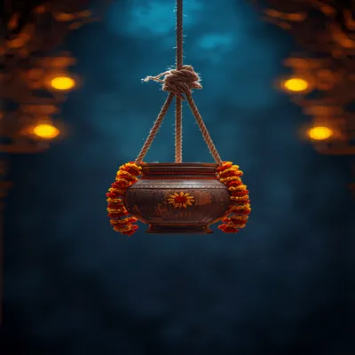 Janmashtami photo greeting card template