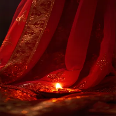 Bridal Dupatta & Diya