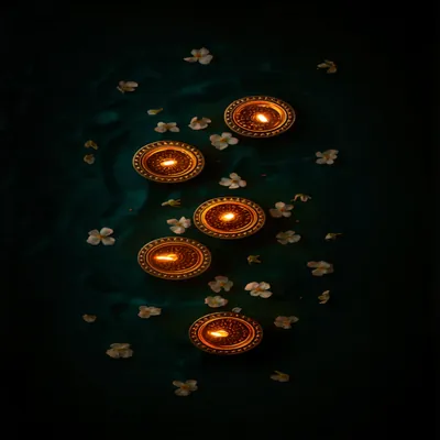 Diyas on Water