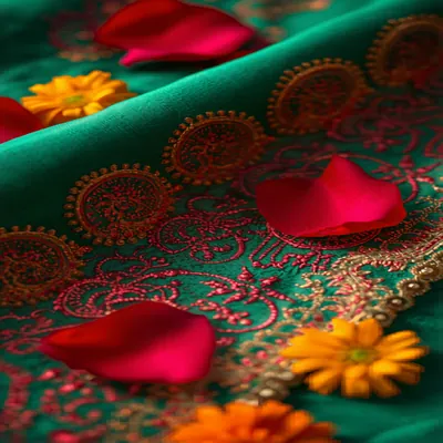 Mehendi on Silk