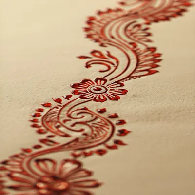 Red Mehendi Art