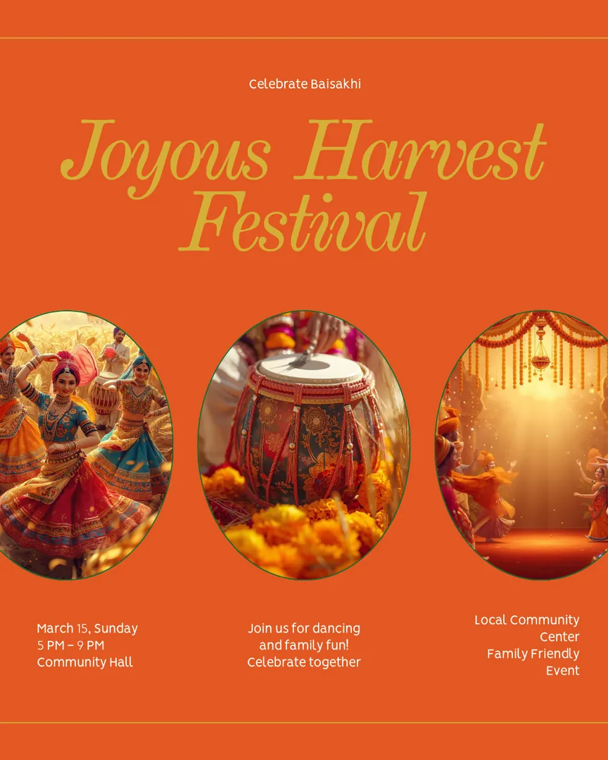 Baisakhi Greeting Card 02 Joyous Harvest Festival