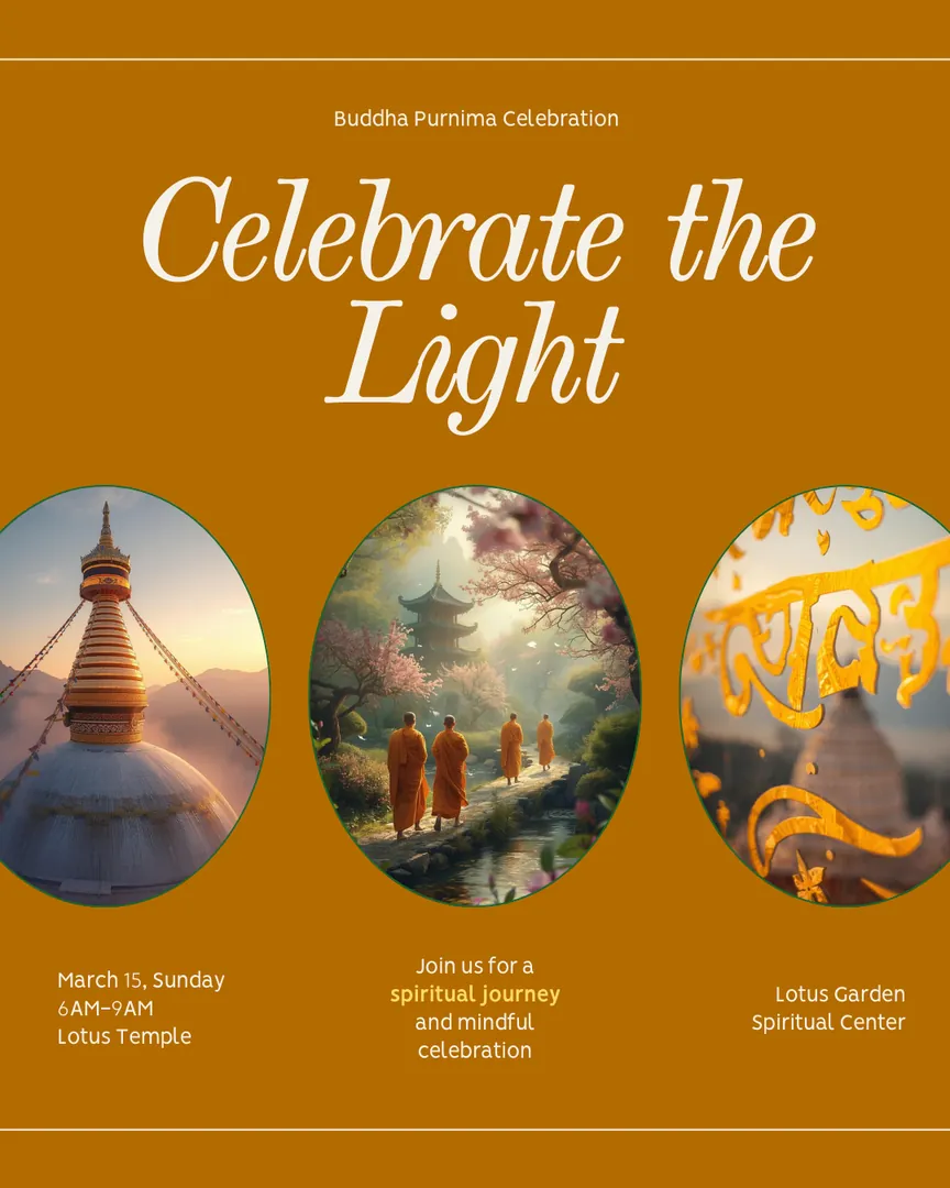 Buddha Purnima Greeting Card 05 Celebrate The Light
