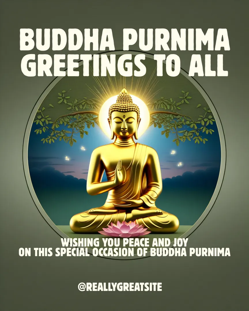 Buddha Purnima Greeting Card 10 Greetings To All
