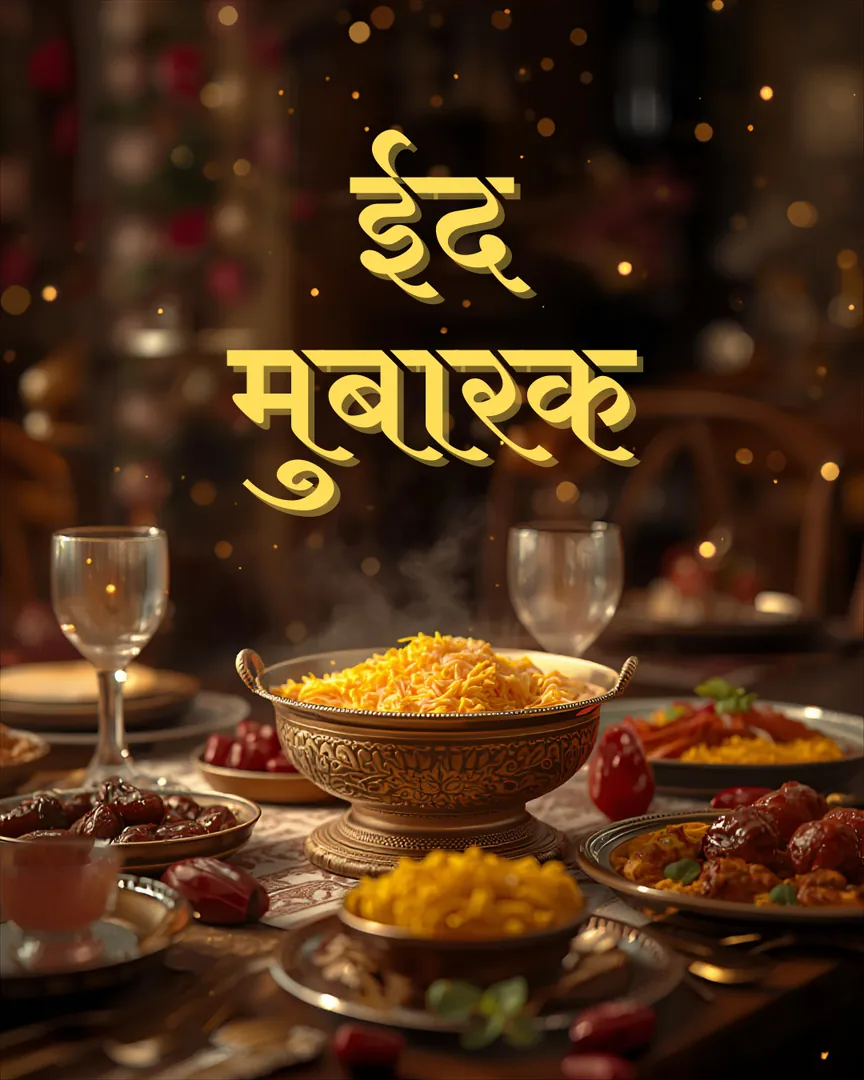 Eid Ul Fitr Greeting Card 09 Jewel Toned 3D