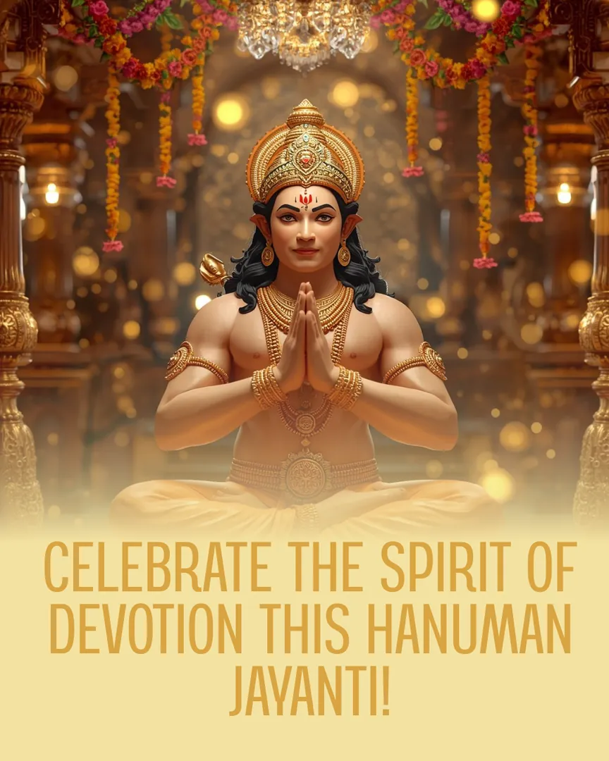 Hanuman Jayanti Greeting Card 01 Spirit Of Devotion