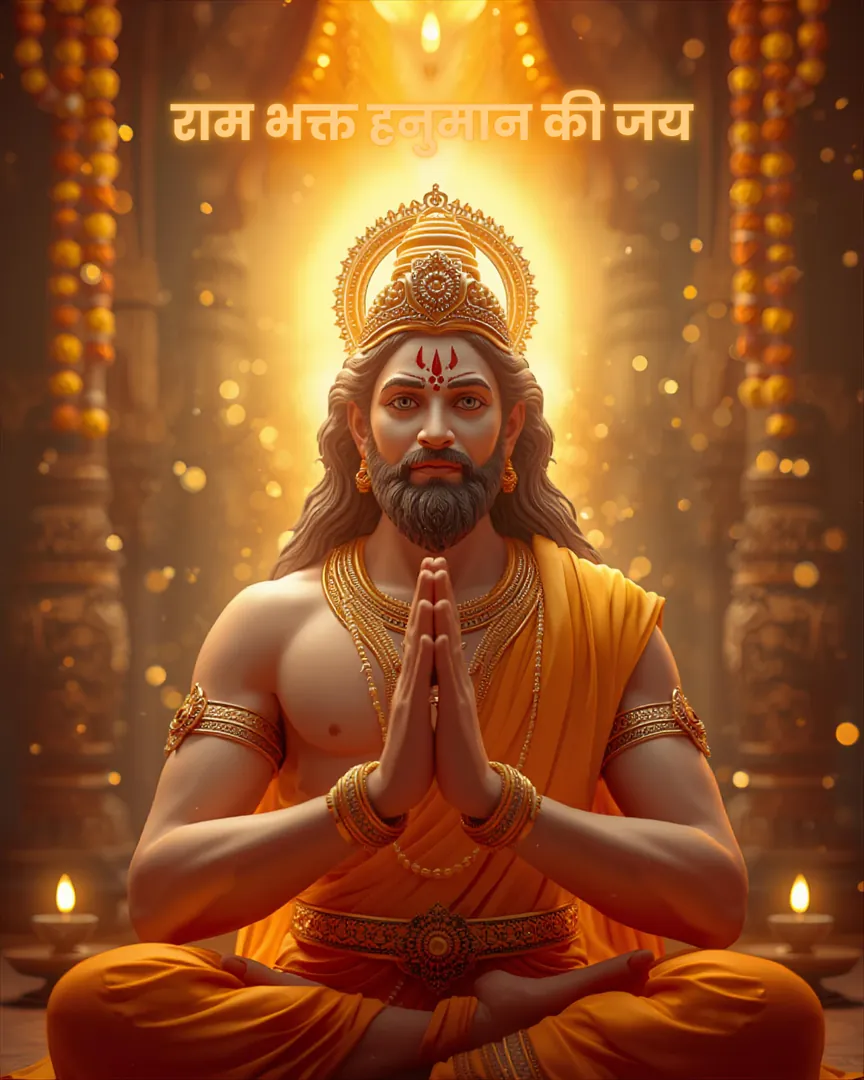 Hanuman Jayanti Greeting Card 09 Devotional 3D