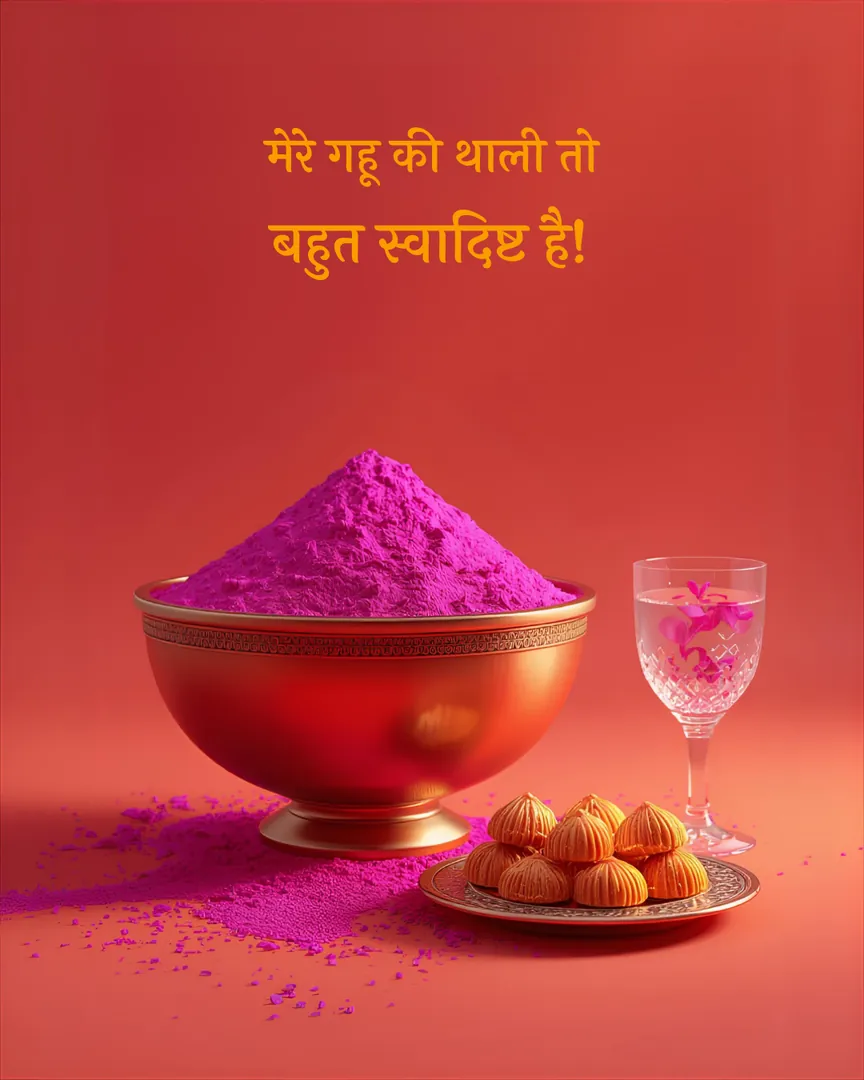 Holi Greeting Card 09 Vibrant Rich Colors