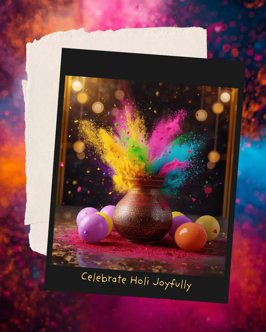 Holi Greeting Card 10 Celebrate Holi Joyfully