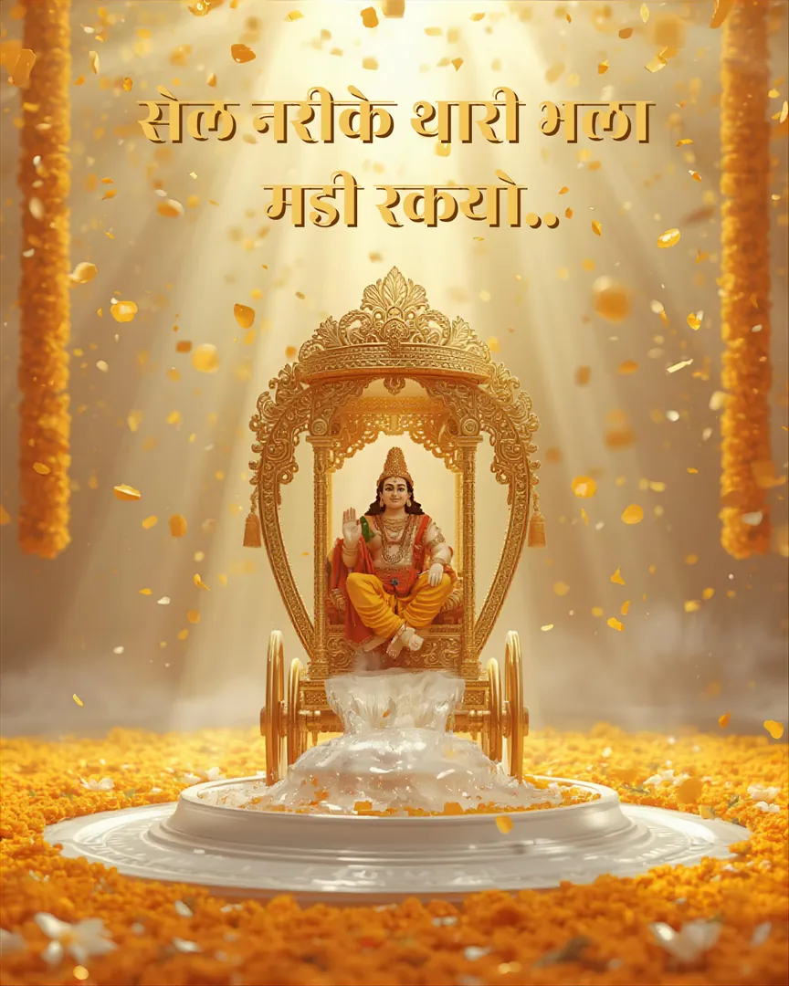 Mahavir Jayanti Greeting Card 02 Golden Abhishek